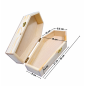 Wooden World - Small Wooden Coffin 30 cm, Pine Halloween Decoration, Craft & Jewellery Box, Small Pet Coffin