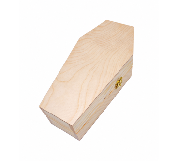 Small Wooden Coffin 30 cm | Halloween Box | Wooden World