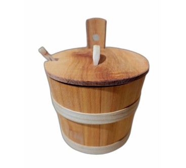 Wooden Sugar Bowl with Lid and Spoon – Beechwood Container