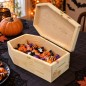 Wooden World - Medium Wooden Coffin 44 cm, Unfinished Pine Halloween Decoration, Craft Box & Pet Coffin Wooden World - Medium Wooden Coffin 44 cm, Unfinished Pine Halloween Decoration, Craft Box & Pet Coffin