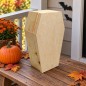 Wooden World - Medium Wooden Coffin 44 cm, Unfinished Pine Halloween Decoration, Craft Box & Pet Coffin Wooden World - Medium Wooden Coffin 44 cm, Unfinished Pine Halloween Decoration, Craft Box & Pet Coffin