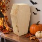Wooden World - Medium Wooden Coffin 44 cm, Unfinished Pine Halloween Decoration, Craft Box & Pet Coffin Wooden World - Medium Wooden Coffin 44 cm, Unfinished Pine Halloween Decoration, Craft Box & Pet Coffin