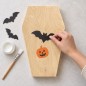 Wooden World - Medium Wooden Coffin 44 cm, Unfinished Pine Halloween Decoration, Craft Box & Pet Coffin Wooden World - Medium Wooden Coffin 44 cm, Unfinished Pine Halloween Decoration, Craft Box & Pet Coffin