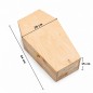 Wooden World - Medium Wooden Coffin 44 cm, Unfinished Pine Halloween Decoration, Craft Box & Pet Coffin