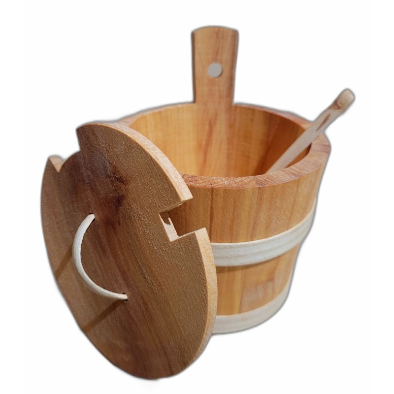 Wooden Sugar Bowl with Lid and Spoon – Beechwood Container