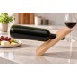 Wooden World - Modern Beech Wood Balancing Wine Bottle Holder, Unfinished Stand 22 cm