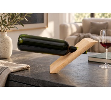 Beech Wood Balancing Wine Bottle Holder | Wooden World