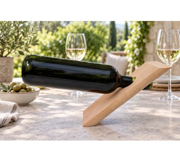 Beech Wood Balancing Wine Bottle Holder | Wooden World