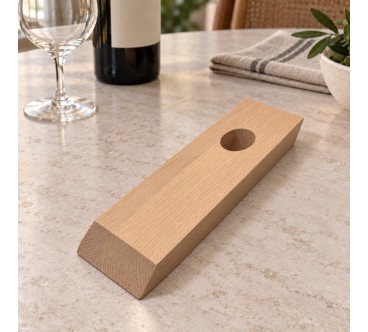 Beech Wood Balancing Wine Bottle Holder | Wooden World