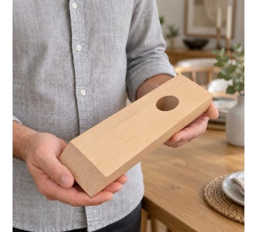 Beech Wood Balancing Wine Bottle Holder | Wooden World