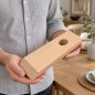 Wooden World - Modern Beech Wood Balancing Wine Bottle Holder, Unfinished Stand 22 cm