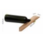 Wooden World - Modern Beech Wood Balancing Wine Bottle Holder, Unfinished Stand 22 cm