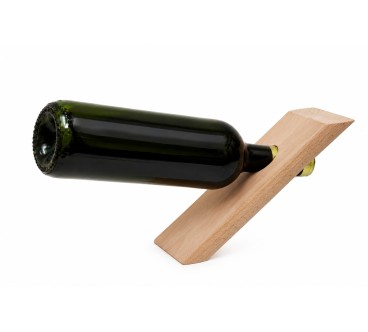 Beech Wood Balancing Wine Bottle Holder | Wooden World