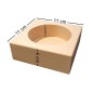 Wooden World - Traditional Square Beech Wood Wine Bottle Holder 11 x 11 x 4 cm, Unfinished