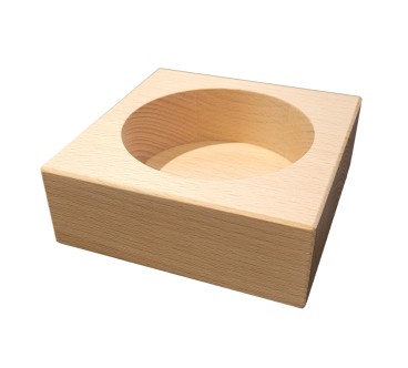 Square Beech Wood Wine Bottle Holder 11 cm | Wooden World