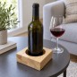 Square Oak Wine Bottle Holder 11 cm | Wooden World