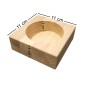 Wooden World - Traditional Square Oak Wine Bottle Holder 11 x 11 cm for Decoupage