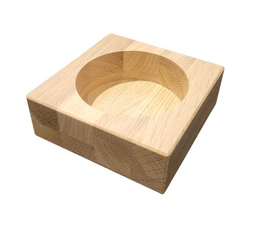Square Oak Wine Bottle Holder 11 cm | Wooden World