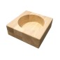 Wooden World - Traditional Square Oak Wine Bottle Holder 11 x 11 cm for Decoupage