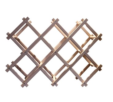 Folding Beech Wood Wine Rack for 10 Bottles | Wooden World