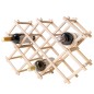 Wooden World - Folding Beech Wood Wine Rack for 10 Bottles