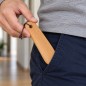 Wooden World - Beech Wood Pocket Travel Shoe Horn 12 cm with Hanging Cord