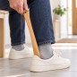 Wooden World - Compact Beech Wood Shoehorn 27 cm with Hanging Loop