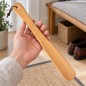 Wooden World - Compact Beech Wood Shoehorn 27 cm with Hanging Loop
