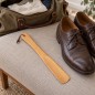 Wooden World - Compact Beech Wood Shoehorn 27 cm with Hanging Loop
