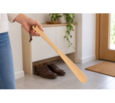 Wooden Shoehorn 37 cm with Hanging Loop | Wooden World