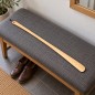 Wooden World - Extra Long Wooden Shoehorn 63.5 cm, Unfinished Beech with Hanging Loop