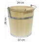 Premium Fir Wood Bucket 5L with Metal Handle and Wooden Grip – Decorative and Functional Wooden Pail