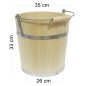 Premium Fir Wood Bucket 12L with Metal Handle and Wooden Grip – Large Decorative and Functional Wooden Pail
