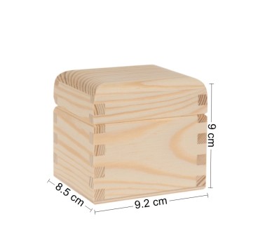 Wooden Tea Box Pine – 1 Compartment – Handmade in UK