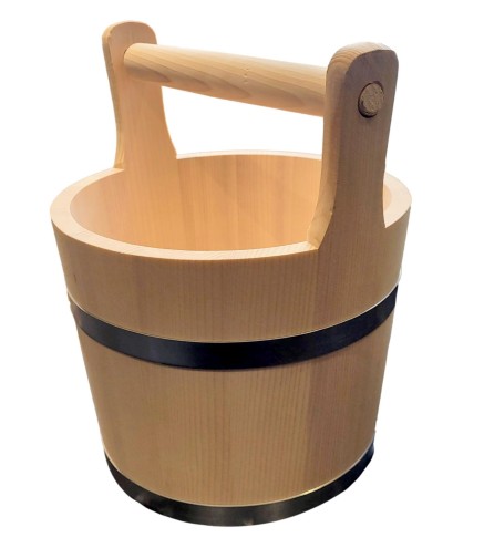 Wooden Bucket with Handle 7 L – Rustic Storage and Decoration