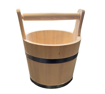 Wooden Bucket with Handle 7 L – Rustic Storage and Decoration