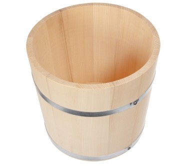 5L Wooden Fermentation Bucket with Pressing Lid – Natural Fir Barrel for Pickling, Sauerkraut, Storage and Decorative Use