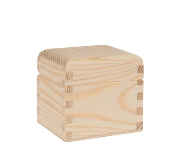 Wooden Tea Box Pine – 1 Compartment – Handmade in UK