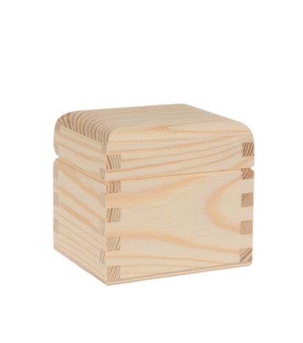 Wooden Tea Box Pine – 1 Compartment – Handmade in UK