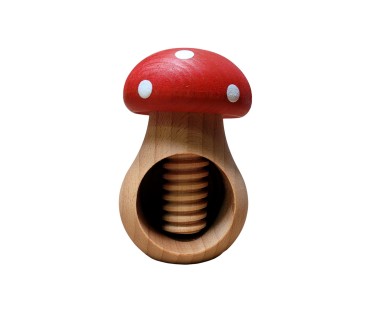 Wooden Nutcracker Mushroom Shape – Beech Wood 11x7 cm
