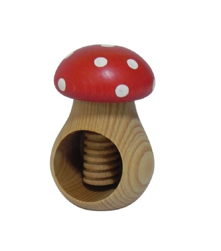 Wooden Nutcracker Mushroom Shape – Beech Wood 11x7 cm