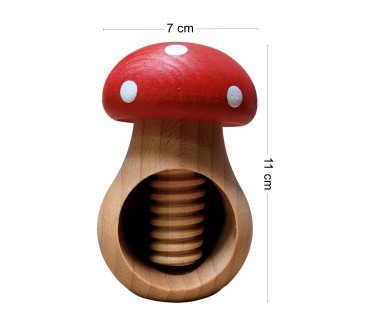 Wooden Nutcracker Mushroom Shape – Beech Wood 11x7 cm