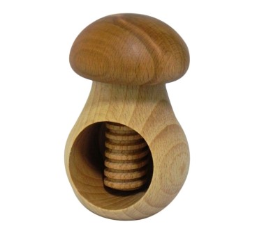 Wooden Nutcracker Mushroom Shape – Beech Wood 11x7 cm Light Brown