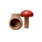 Wooden Nutcracker in Mushroom Shape – Beech Wood Nut Cracker 11 cm x 7 cm, Red Cap, Autumn & Christmas Gift