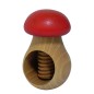 Wooden Nutcracker in Mushroom Shape – Beech Wood Nut Cracker 11 cm x 7 cm, Red Cap, Autumn & Christmas Gift