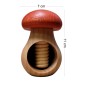 Wooden Nutcracker in Mushroom Shape – Beech Wood Nut Cracker 11 cm x 7 cm, Red Cap, Autumn & Christmas Gift
