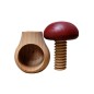 Wooden Nutcracker in Mushroom Shape – Beech Wood Nut Cracker 11 cm x 7 cm, Claret Cap, Autumn & Christmas Gift