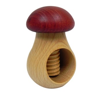 Wooden Nutcracker Mushroom Shape – Beech Wood 11x7 cm Claret