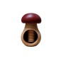 Set of 2 Wooden Nutcrackers in Mushroom Shape – Beech Wood 11 cm x 7 cm, Claret Cap, Autumn & Christmas Gift
