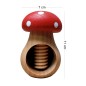 Set of 2 Wooden Nutcrackers in Mushroom Shape – Beech Wood 11 cm x 7 cm, Toadstool & Brown Cap, Autumn & Christmas Gift